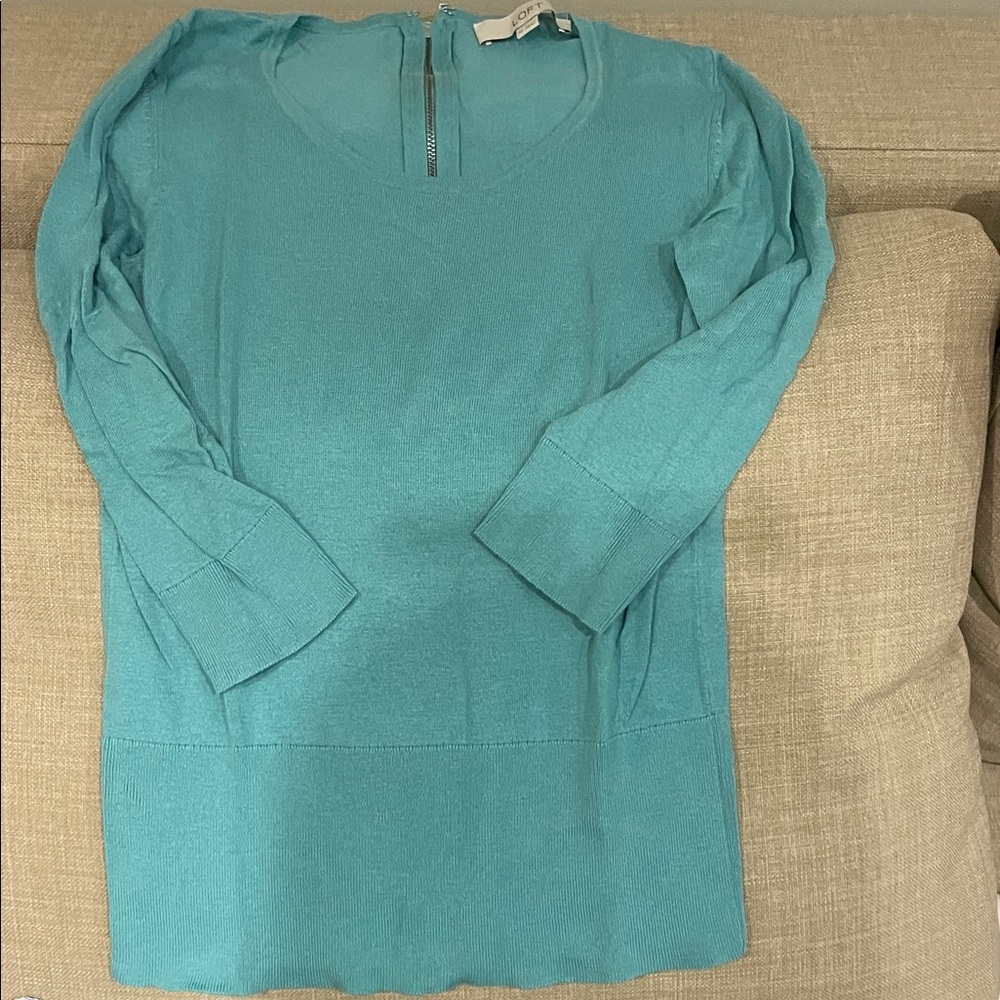 LOFT Teal Long Sleeve Top